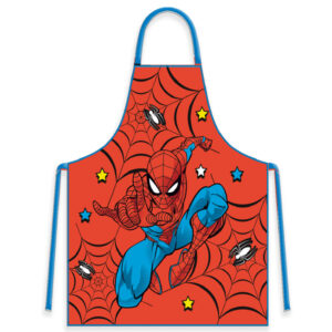 fartuszek-dzieciecy-z-czapka-spiderman-001 Fartuszek dziecięcy z czapką Spiderman czerwony