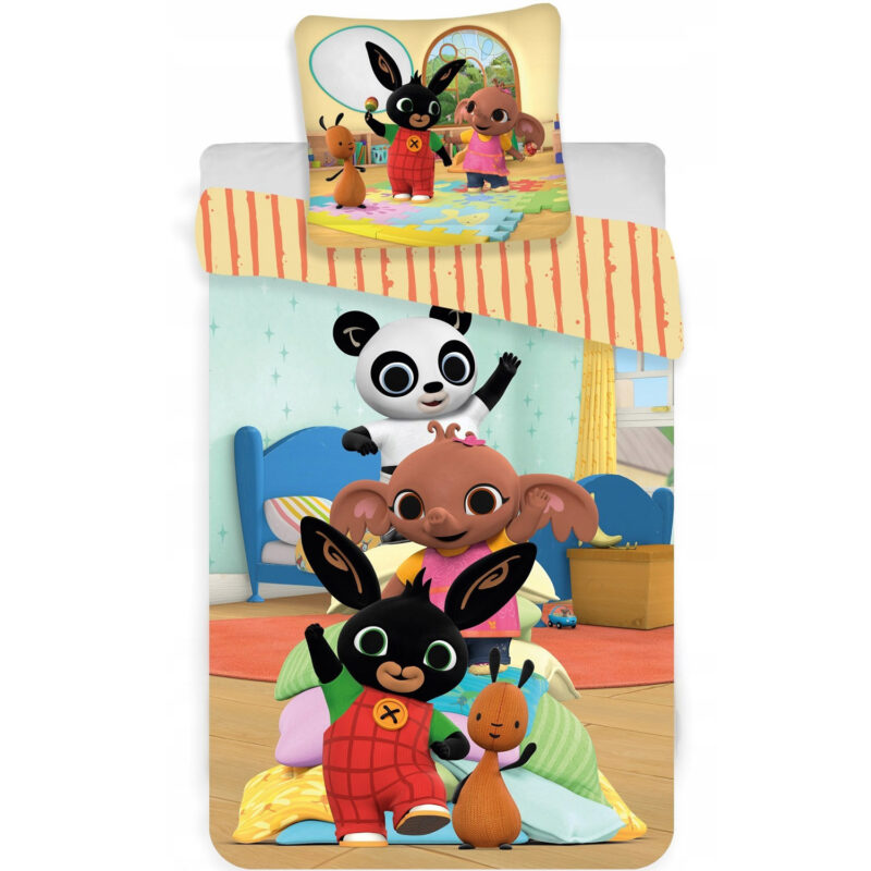 Pościel bawełna 100x135 + 40x60 Bing i przyjaciele krem