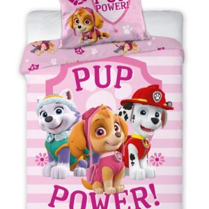 Pościel bawełna 100x135 + 40x60 Psi Patrol róż