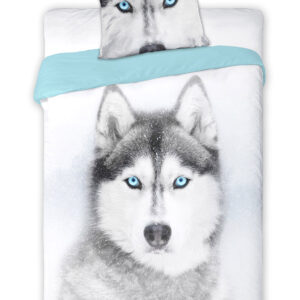 Pościel bawełna 140x200+1p70x90 Animals Husky