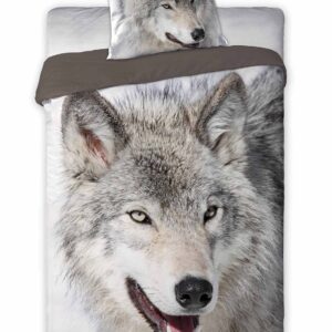 Pościel bawełna 160x200+1p70x80 Animals Wilk