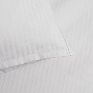 Poszwa hotelowa na zakładkę PASY 4mm biała/160x200