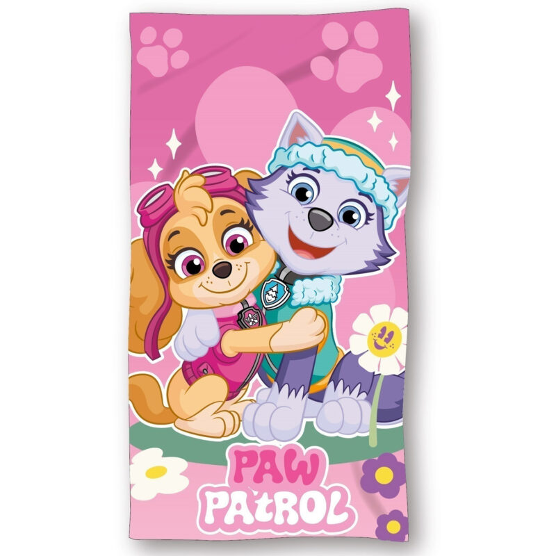 Ręcznik bawełniany 70x140 Psi Patrol róż