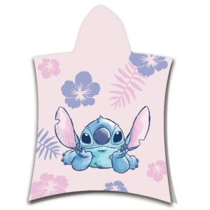 Ręcznik bawełniany ponczo z kapturem 50x115 Lilo i Stitch