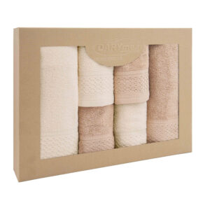 recznik-d-bawelna-100-solano-ecru-cappuccino-p Ręcznik D Bawełna 100% Solano Ecru + Cappuccino (P) 2x30x50+2x50x90+2x70x140 kpl.